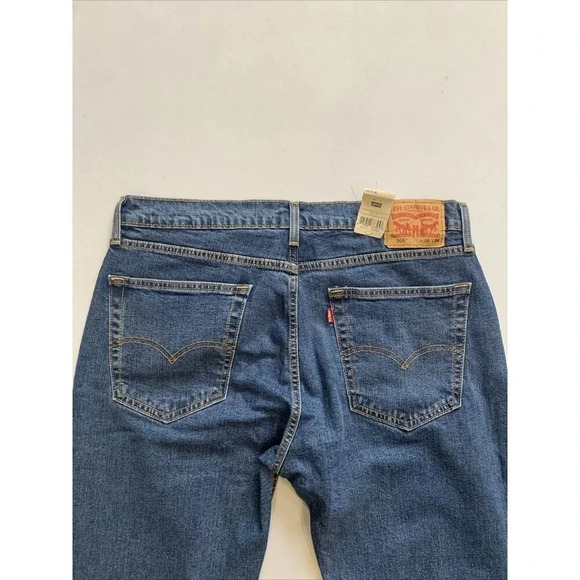 Levi's 505 Men's Blue Regular Fit Straight Leg Jeans Size 36x34 NWT - Picture 7 of 12